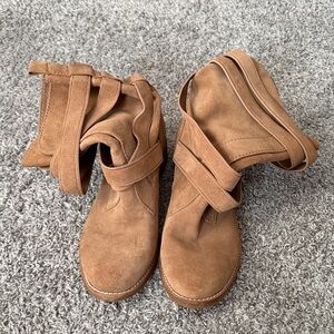 Gianni Bini Tan Lace Up Boots